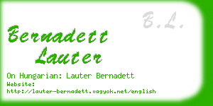 bernadett lauter business card